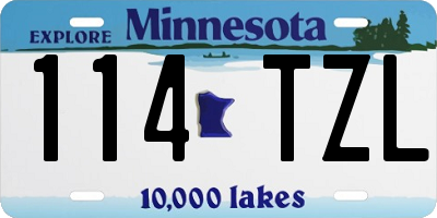 MN license plate 114TZL