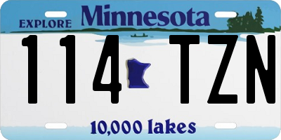 MN license plate 114TZN
