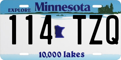 MN license plate 114TZQ
