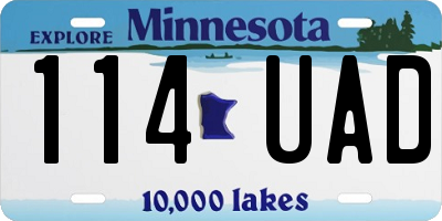 MN license plate 114UAD