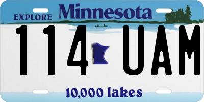 MN license plate 114UAM