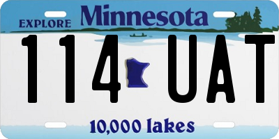 MN license plate 114UAT