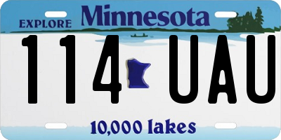MN license plate 114UAU