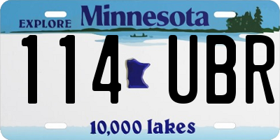 MN license plate 114UBR