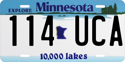 MN license plate 114UCA