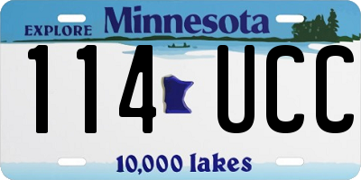 MN license plate 114UCC