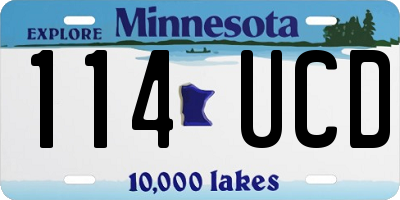MN license plate 114UCD