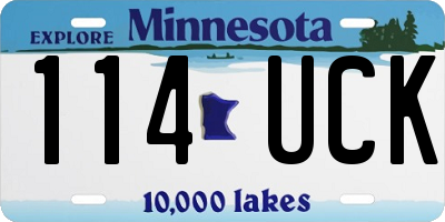 MN license plate 114UCK