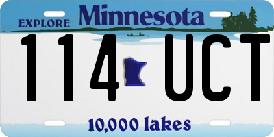 MN license plate 114UCT
