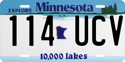 MN license plate 114UCV