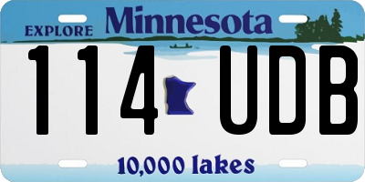 MN license plate 114UDB