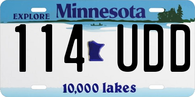 MN license plate 114UDD
