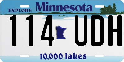MN license plate 114UDH