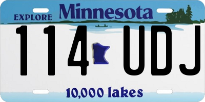 MN license plate 114UDJ