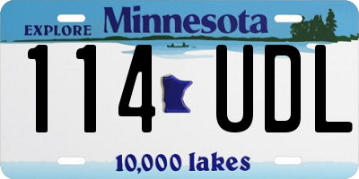 MN license plate 114UDL