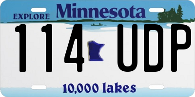 MN license plate 114UDP