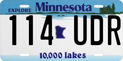 MN license plate 114UDR