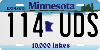 MN license plate 114UDS