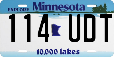 MN license plate 114UDT