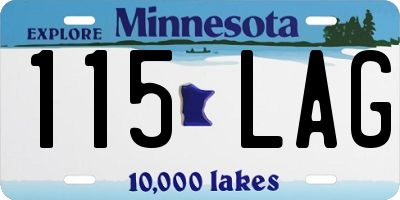 MN license plate 115LAG