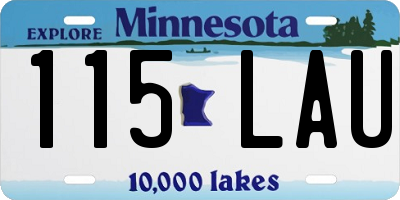 MN license plate 115LAU