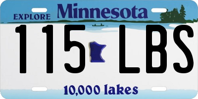MN license plate 115LBS