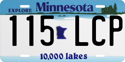 MN license plate 115LCP