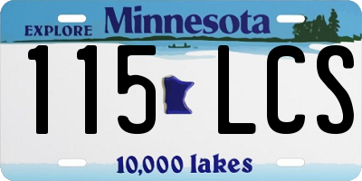 MN license plate 115LCS