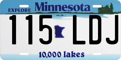 MN license plate 115LDJ