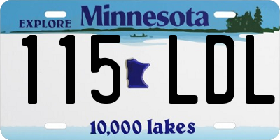 MN license plate 115LDL