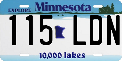 MN license plate 115LDN