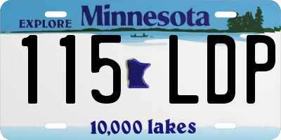 MN license plate 115LDP