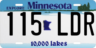 MN license plate 115LDR
