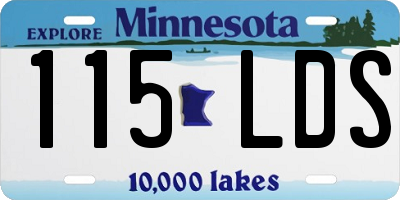 MN license plate 115LDS