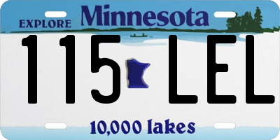MN license plate 115LEL