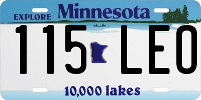 MN license plate 115LEO