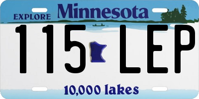 MN license plate 115LEP