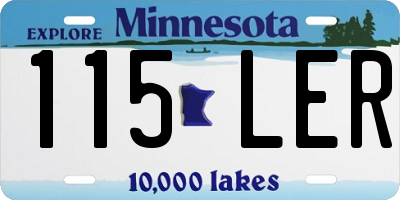 MN license plate 115LER