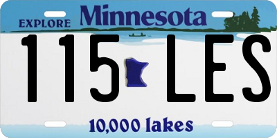 MN license plate 115LES