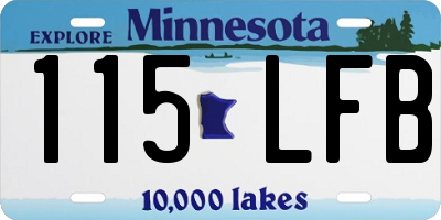 MN license plate 115LFB