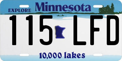 MN license plate 115LFD