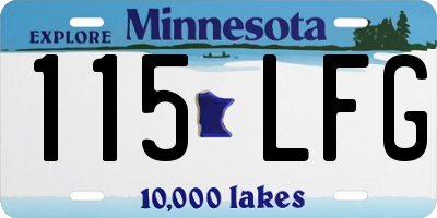 MN license plate 115LFG