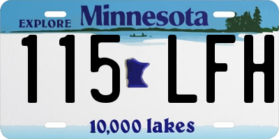 MN license plate 115LFH