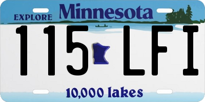 MN license plate 115LFI