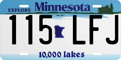 MN license plate 115LFJ