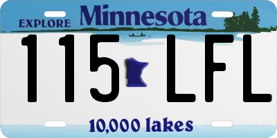 MN license plate 115LFL