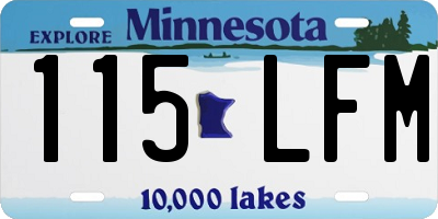 MN license plate 115LFM