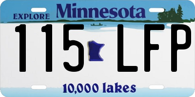 MN license plate 115LFP