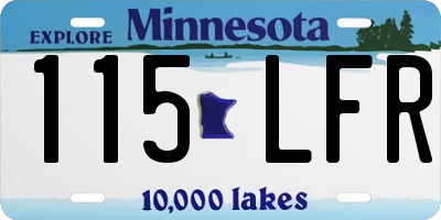 MN license plate 115LFR