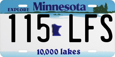 MN license plate 115LFS